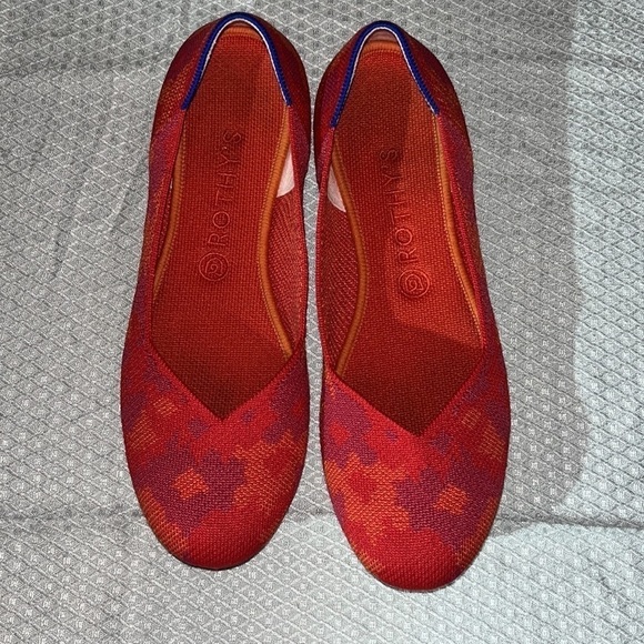 Rothy's Red Botanicamo Flats size W 10 - Picture 7 of 12